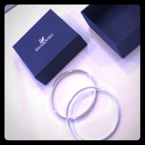 Two bangle Swarovsky bracelets
